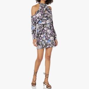 PARKER Tahlia cold shoulder silk floral dress NWT Silk